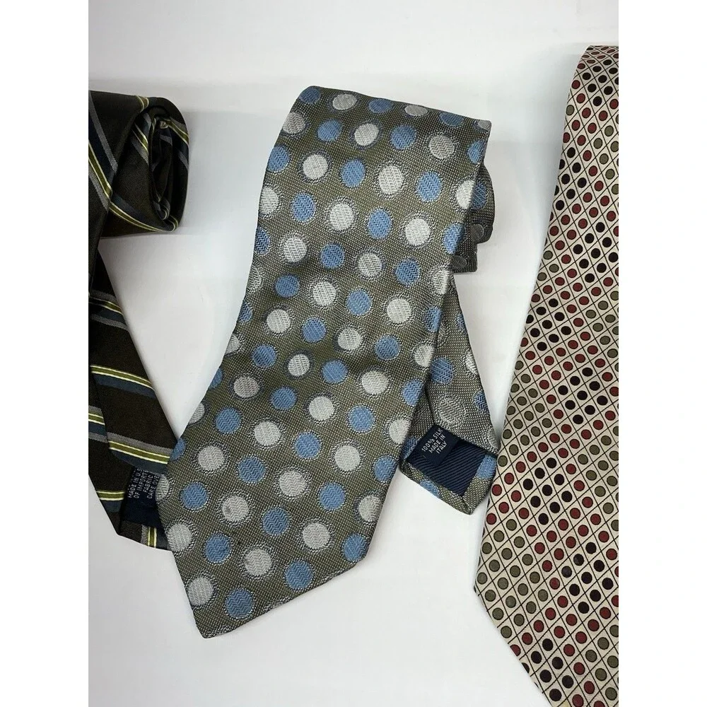 J. Crew Silk Neck Tie Lot of 4 Men's Multicolor Striped Geometric USA/Italy